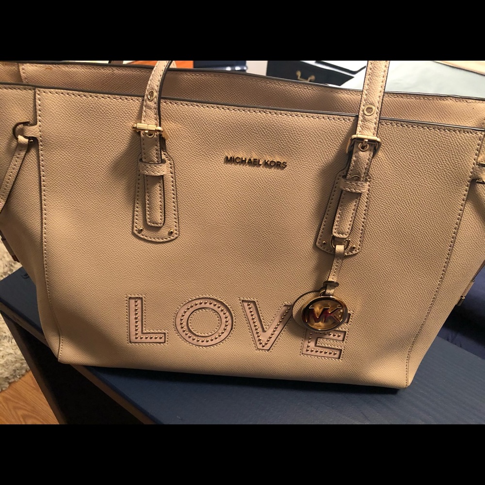 Michael Kors LOVE large/computer tote handbag
